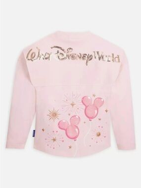 Disney World Pink Sequin-Logo Women’s Shirt NWT